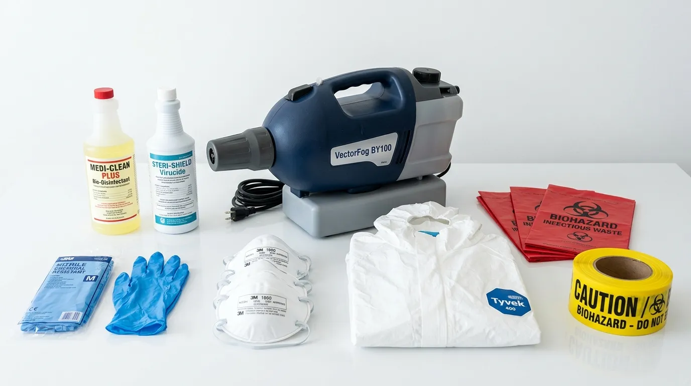 Professional biohazard remediation crew working in Wilton Manors