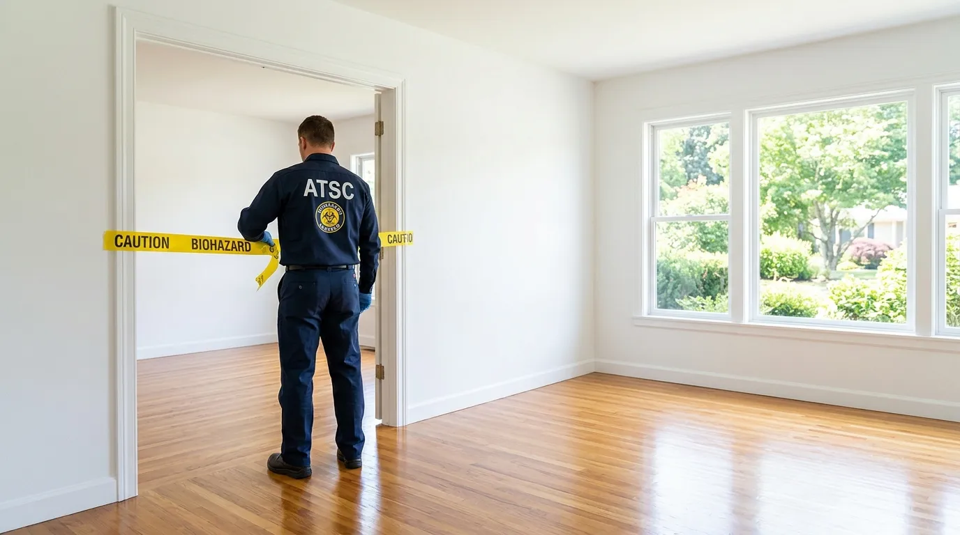 Certified biohazard cleanup crew performing Decomposition Cleanup in Wilton Manors